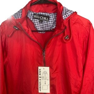 Big Chill Men's Vibrant Red Windbreaker